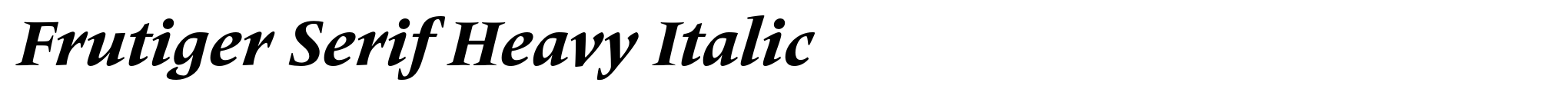 Frutiger Serif Heavy Italic image